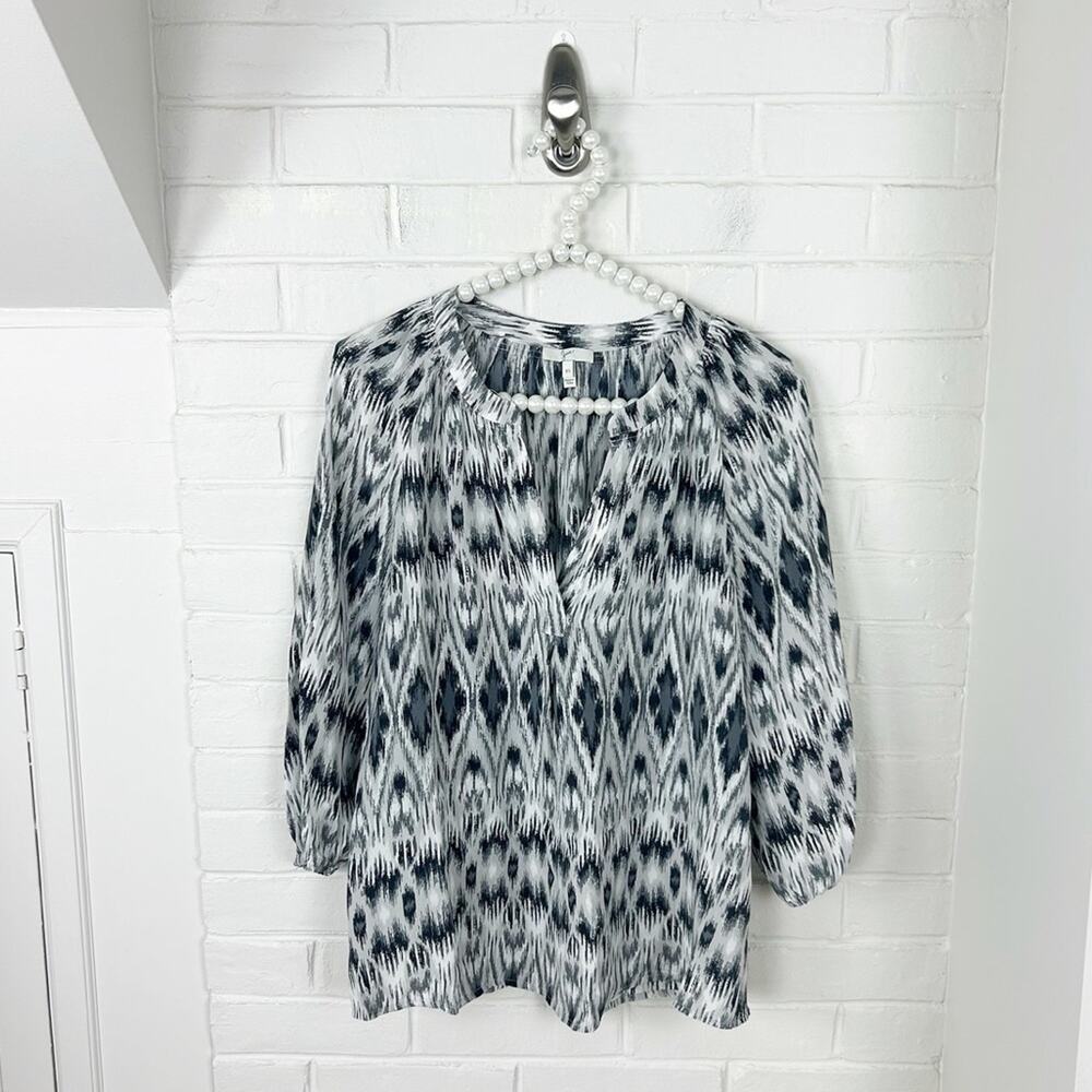 Joie Ikat Patterned 100% Silk Blouse Size XS